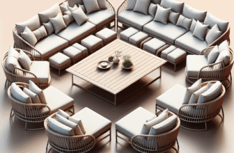 tuinmeubelset, zitgroep tuin lounge 8 stoelen met tafel